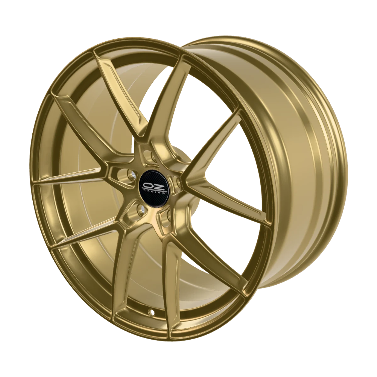 Demo OZ Racing: cerchio Estrema GT HLT con finitura oro.